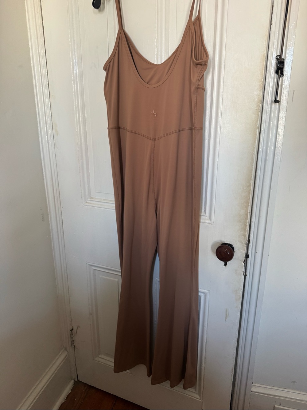 JoyLab Sleeveless Wide-Leg Jumpsuit in Taupe